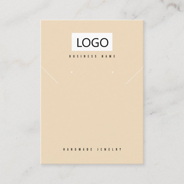 Carte d'affichage couleur beige rose (Devant)