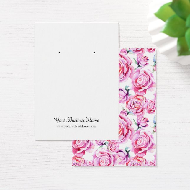 Carte d'affichage couleur rose Roses à oreille (Bureau)