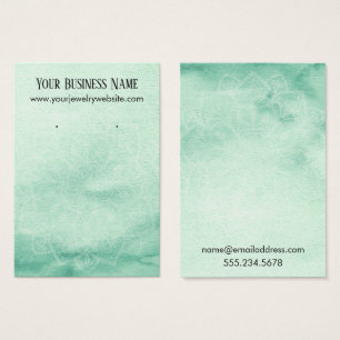 Carte d'affichage couleur verte Mandala