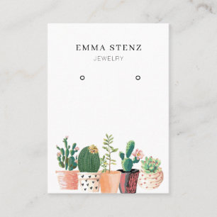 Carte d'affichage de bijoux de boucle d'oreille •