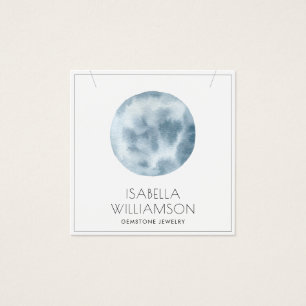 Carte d'affichage de bijoux de lune d'aquarelle