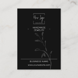 Carte d'affichage de bijoux de mode QR noir et bla