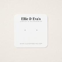 Carte d'affichage de bijoux personnalisée dans un 
