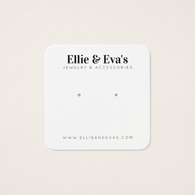 Carte d'affichage de bijoux personnalisée dans un  (Devant)