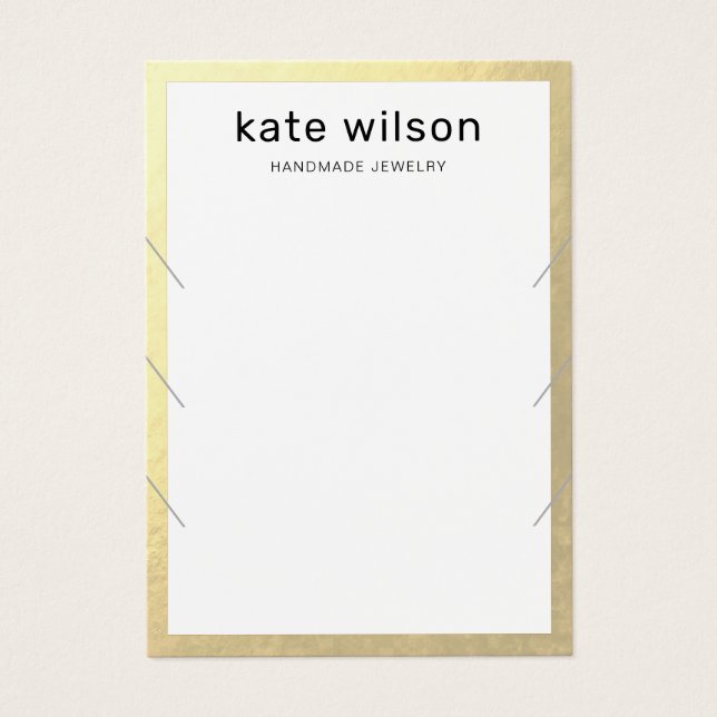 Carte d'affichage de bracelet 3 collier Gold Borde (Devant)