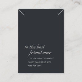 CARTE D'AFFICHAGE DE CADEAU NOIR BLANC AMI