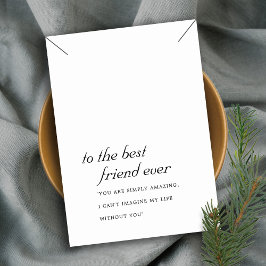 CARTE D'AFFICHAGE DE CADEAU NOIR BLANC AMI