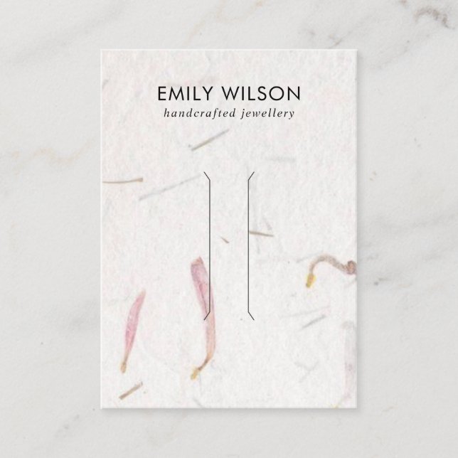 CARTE D'AFFICHAGE DE CLIP EN PAPIER BLANC EN PÉTAL (Devant)