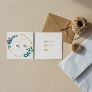 Carte d'affichage de courroie de fleurs d'or géomé