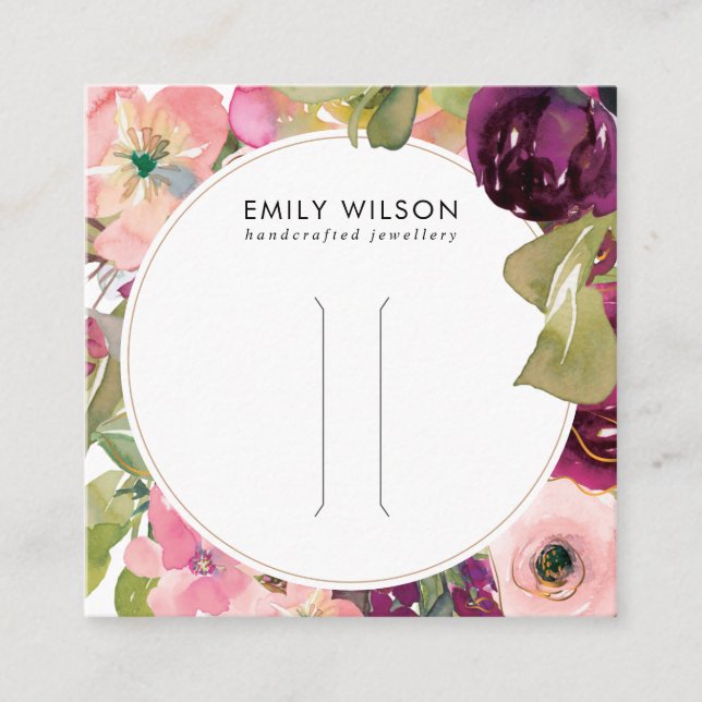 CARTE D'AFFICHAGE DE LA CLIP FLEURIE DE CHEVEUX BR (Devant)