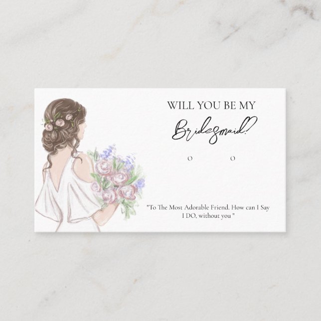 Carte d'affichage de la femme de mariage (Devant)