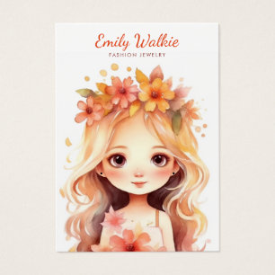 Carte d'affichage de la fille de boho Elegant mode