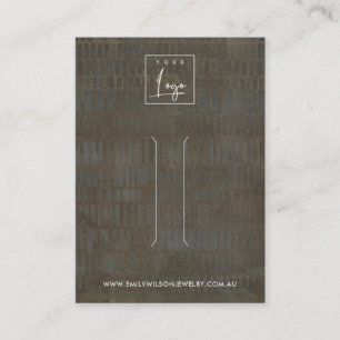 CARTE D'AFFICHAGE DE LA LIGNE DE BRONZE GRAY RUSTI