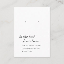 CARTE D'AFFICHAGE DE L'AMI NOIR ET BLANC