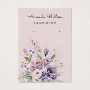 Carte d'affichage de l'aquarelle fleurie Boho mode