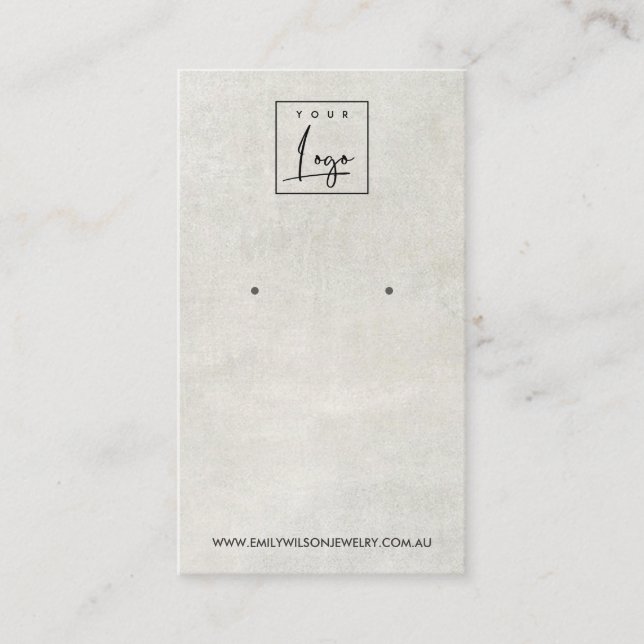 CARTE D'AFFICHAGE DE L'ÉTUDE DE BÉTON GRIS BLANC (Devant)