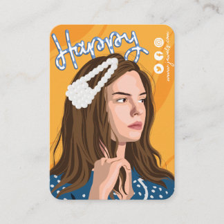 Carte d'affichage de l'extrait de cheveux mignon