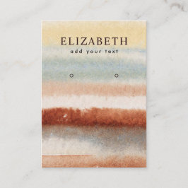 Carte d'affichage de l'oreille Abstraite Boho Aqua