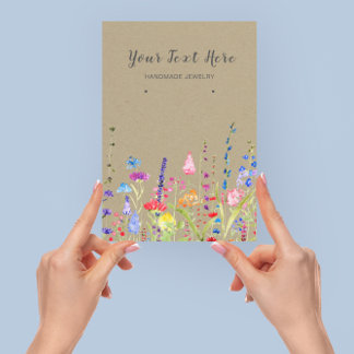 Carte d'affichage de l'oreille ・ Aquarelle Fleurs 