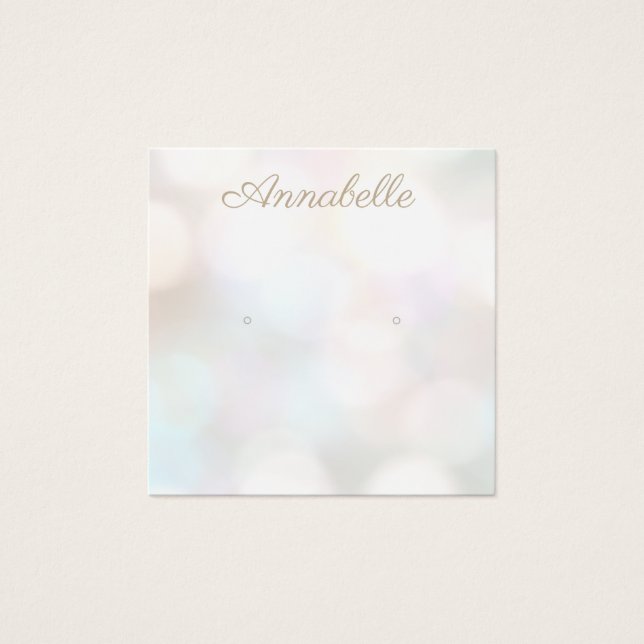 Carte d'affichage de l'oreille de Bokeh subtile (Devant)