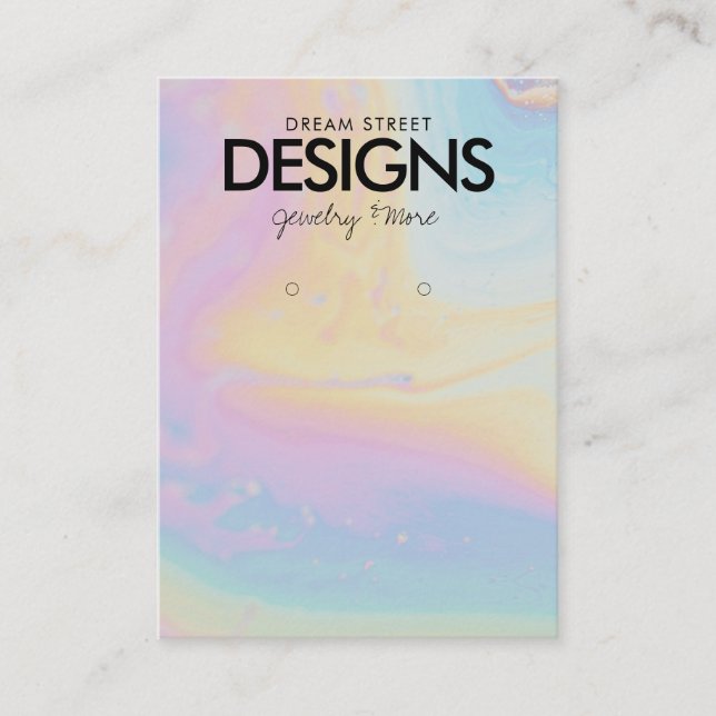 Carte d'affichage de l'oreille de peinture aquarel (Devant)