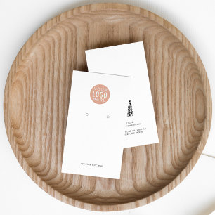 Carte d'affichage de l'oreille du code QR du logo 