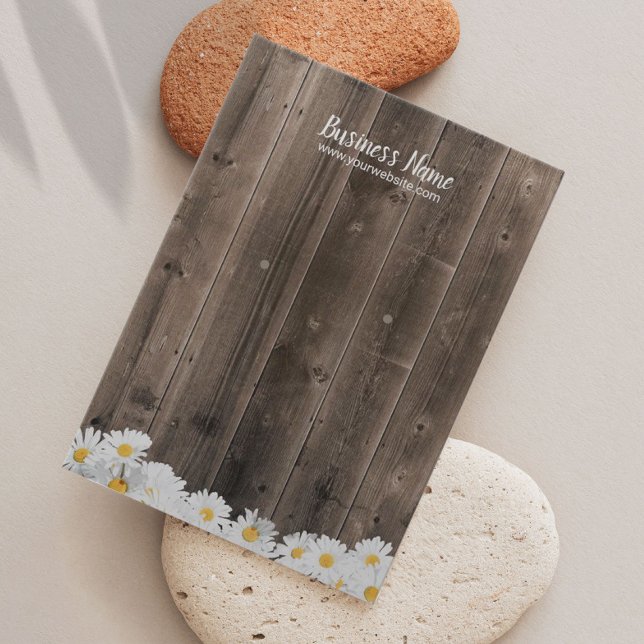 Carte d'affichage de l'oreille Floral Rustic Wood  (Créateur téléchargé)