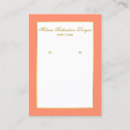 Carte d'affichage de l'oreille Gold et Coral