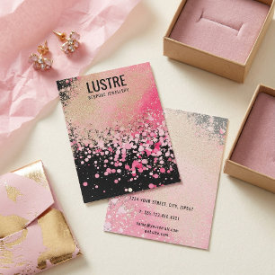 Carte d'affichage de luxe Parties scintillant rose