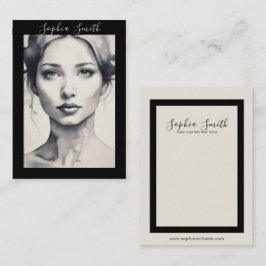 Carte d'affichage de Portrait d'illustration fémin