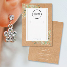 Carte d'affichage de votre logo vert rustique