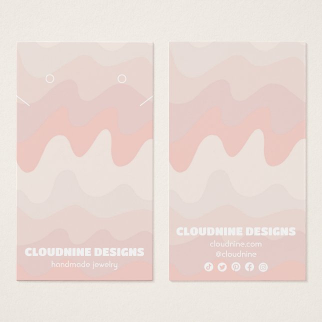 Carte d'affichage des bijoux de collier de terre (Devant & derrière)