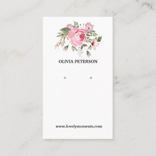 Carte d'affichage des bijoux Fleurs romantiques