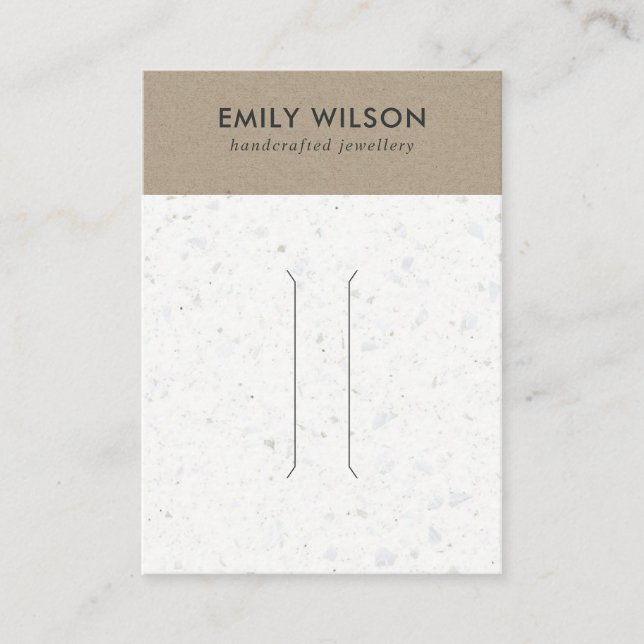 CARTE D'AFFICHAGE DES CHEVEUX DE KRAFT TERRAZZO BL (Devant)