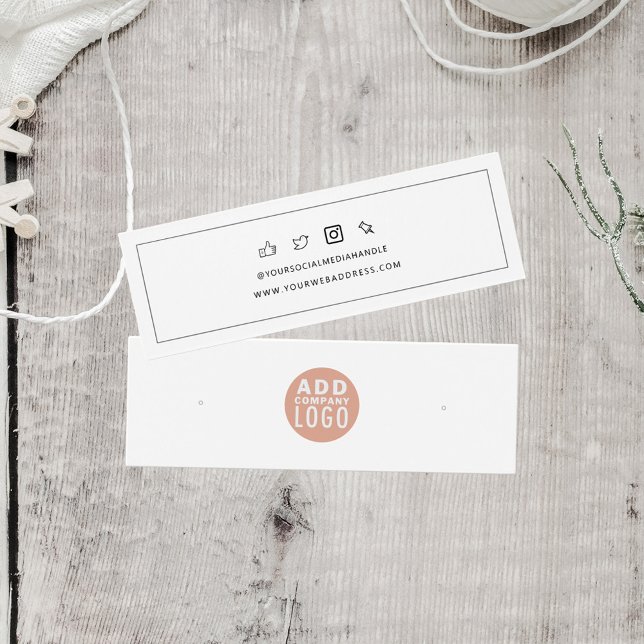 Carte d'affichage des oreilles de logo personnalis (Earrings Display Card with Business Logo)