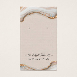 Carte d'affichage d'oreille de la géode d'âge rose