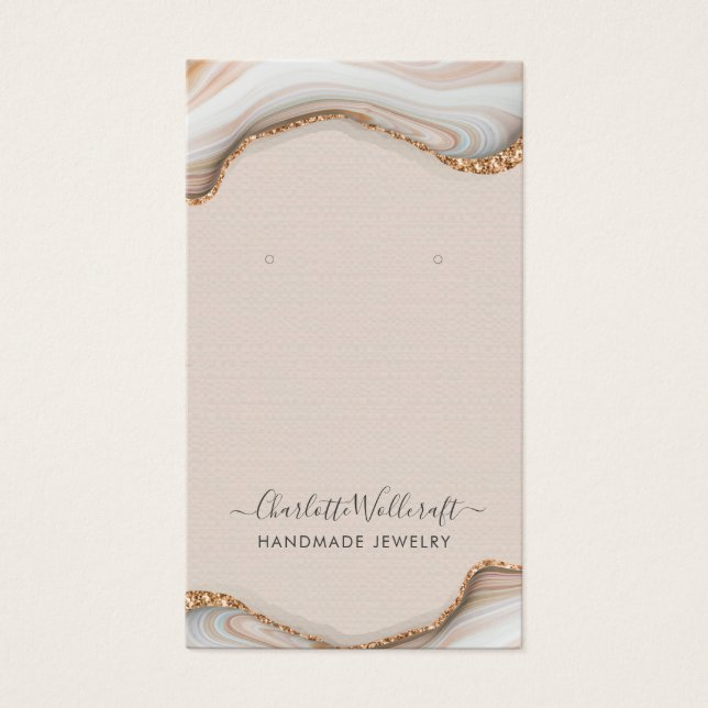 Carte d'affichage d'oreille de la géode d'âge rose (Devant)