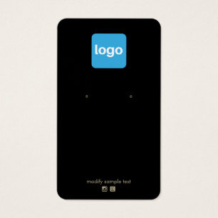 Carte d'affichage d'oreille de logo Black Custom A
