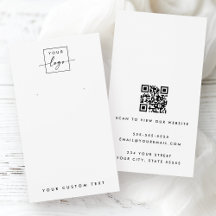 Carte d'affichage d'oreille QR en blanc ou en coul