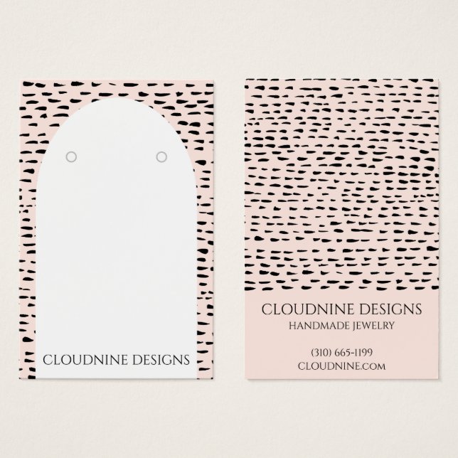 Carte d'affichage Dotty Arch oreille collier bijou (Devant & derrière)