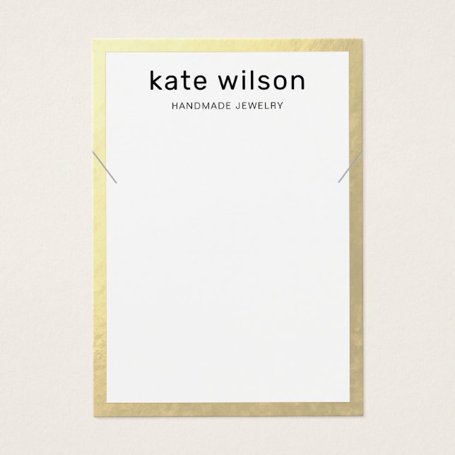 Carte d'affichage du bracelet à bordure or (Devant)