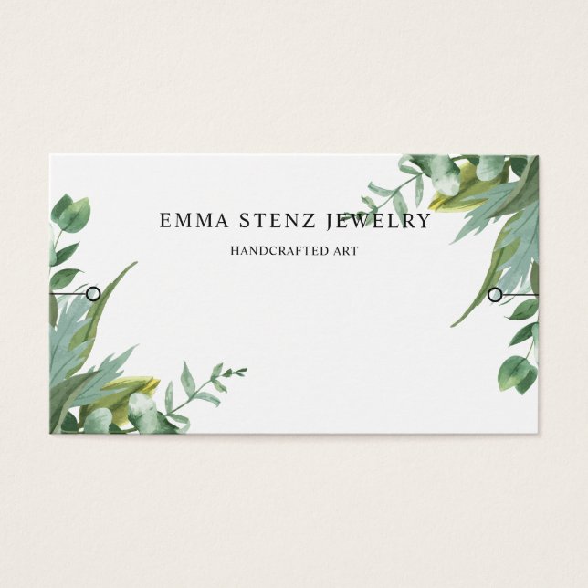 Carte d'affichage du bracelet ・ Aquarelle Eucalypt (Devant)
