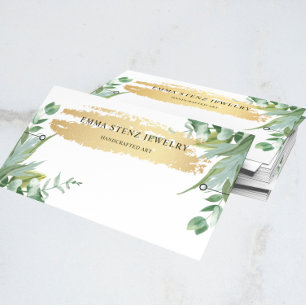 Carte d'affichage du bracelet ・ Aquarelle Eucalypt