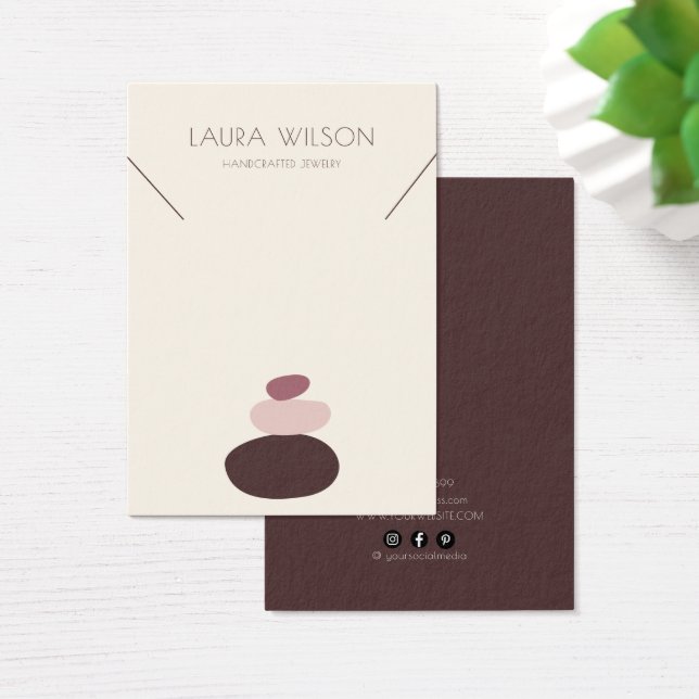 Carte d'affichage du bracelet de collier zen moder (Bureau)