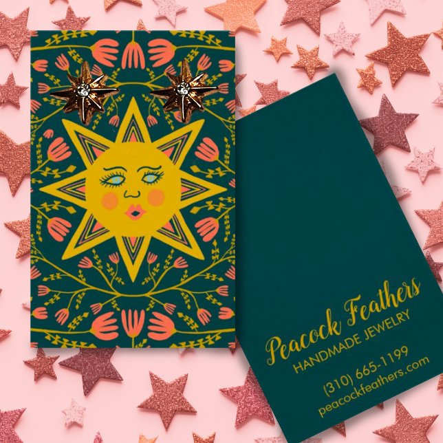 Carte d'affichage du collier à bijoux Sun & Floral (Créateur téléchargé)