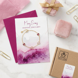 Carte d'affichage du collier d'agneau rose