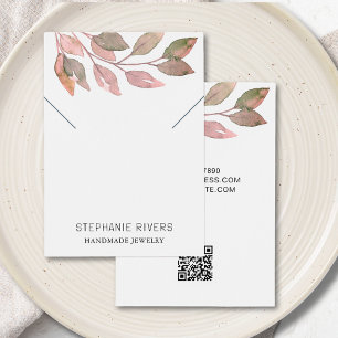 Carte d'affichage du collier d'aquarelle rustique 