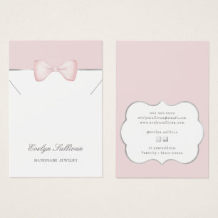 Carte d'affichage du collier d'arc rose Coquette