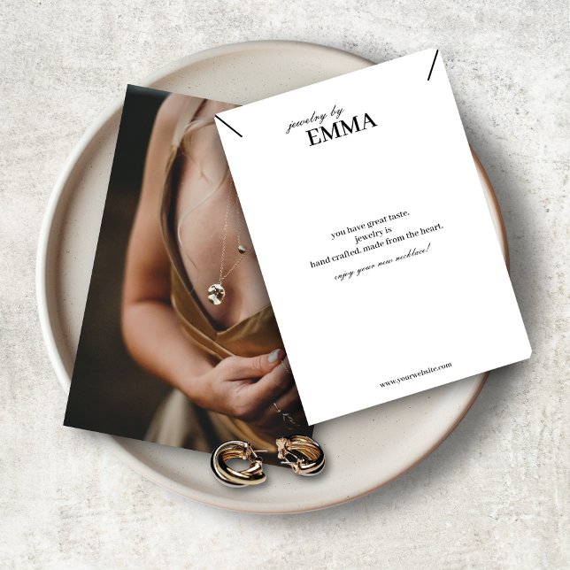 Carte d'affichage du collier de bijoux photo (Créateur téléchargé)