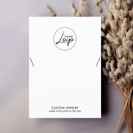 Carte d'affichage du collier de logo moderne